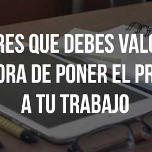 Poner Precio a tu trabajo